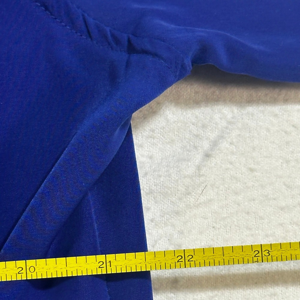 Vintage Y2K Corporate Royal Blue Button Down Long Sleeve Pockets XL Monochrom - Picture 4 of 5